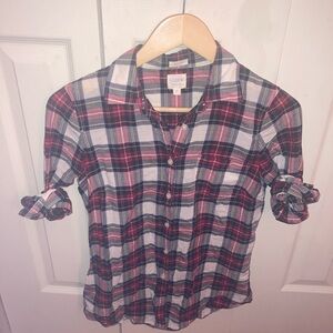 Jcrew holiday plaid button down